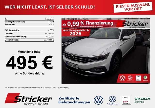 Volkswagen Passat Alltrack °°2.0TSI DSG 380,-ohne Anzahlung Neu 72.880,-