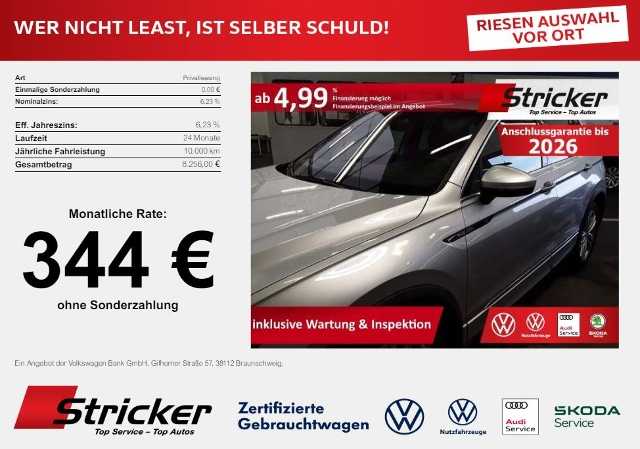 Volkswagen Tiguan °°R-Line 2.0TDI DSG 4M 395,-ohne Anzahlung Neu 69.330,-