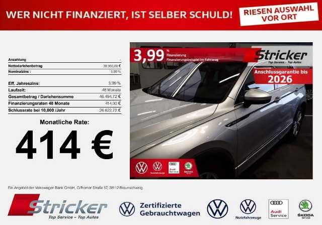 Volkswagen Tiguan °°R-Line 2.0TDI DSG 4M 414,-ohne Anzahlung Neu 69.330,-