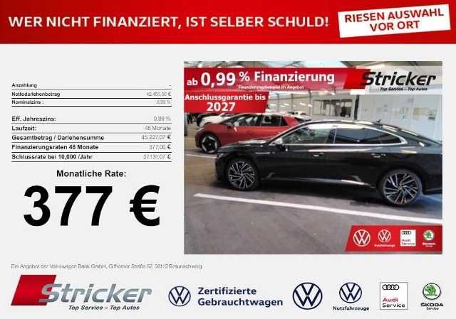 Volkswagen Arteon °°R 2.0TSI 377,-ohne Anzahlung Neu 76.040,-