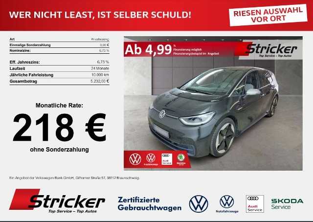 Volkswagen ID.3 °' 1st Max 150/58 218,-ohne Anzahlung Pano Wärmepumpe