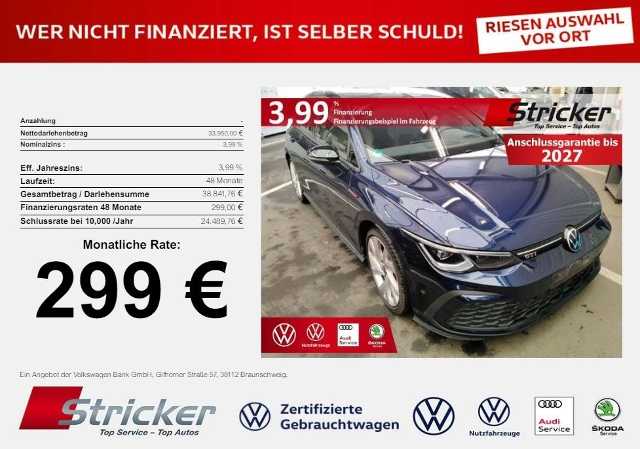 Volkswagen Golf °°GTI 2.0TSI DSG 299,-ohne Anzahlung Neu 59.655,-
